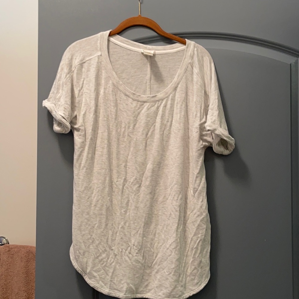 Matty M gray one size light gray short sleeve blouse